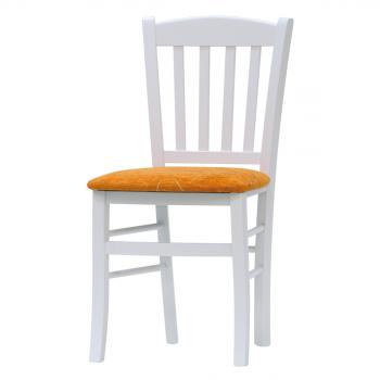Jídelní a kuchyňská bílá židle VENETA - látka STIMA