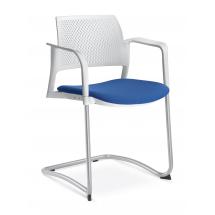 Jednací a konferenční židle DREAM+ 101-WH-N2, konstrukce efekt hliník