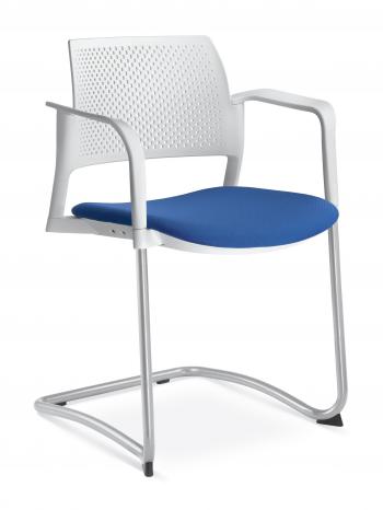 Jednací a konferenční židle DREAM+ 101-WH-N2, konstrukce efekt hliník LD SEATING 101-WH-N2