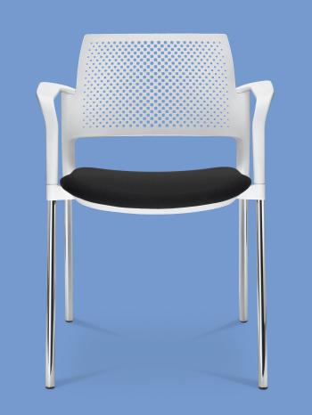 Jednací a konferenční židle DREAM+ 103-WH/B-N1, konstrukce černá, područky LD SEATING 103-WH/B-N1