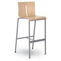 Barová židle TWIST 243-N2, konstrukce efekt hliník