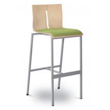 Barová židle TWIST  244-N2, konstrukce efekt hliník
