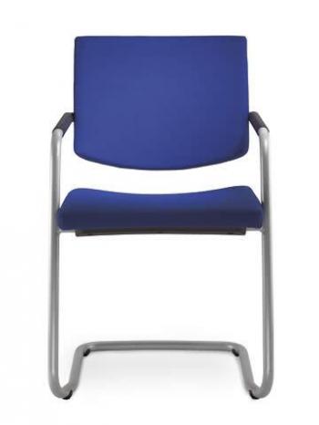Jednací a konferenční židle SEANCE 096-KZ-N2, konstrukce efekt hliník LD SEATING 096-KZ-N2