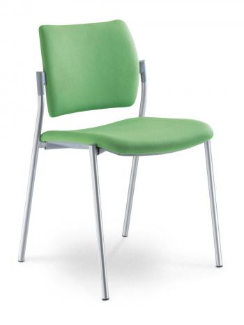 Jednací a konferenční židle DREAM 110-N2, konstrukce v barvě efekt hliník LD SEATING 110-N2