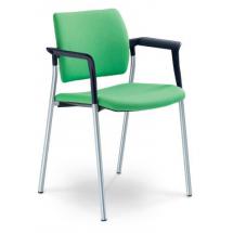 Jednací a konferenční židle DREAM 110/B-N2, konstrukce efekt hliník, područky