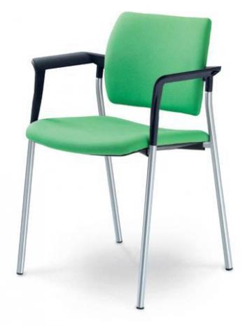 Jednací a konferenční židle DREAM 110/B-N4, konstrukce chromovaná, područky LD SEATING 110/B-N4