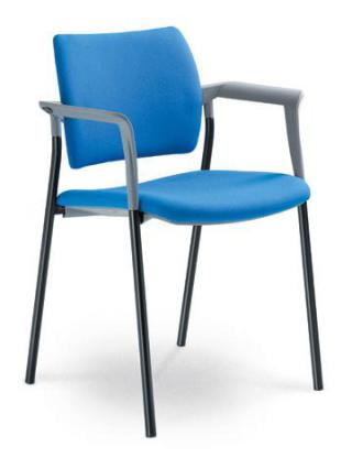 Jednací a konferenční židle DREAM 111/B-N1, konstrukce černá, područky