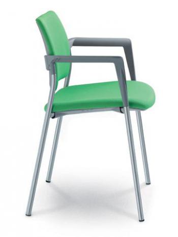 Jednací a konferenční židle DREAM 111/B-N2, konstrukce efekt hliník, područky LD SEATING 111/B-N2