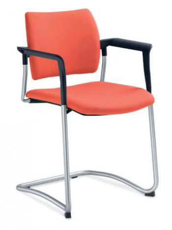 Jednací a konferenční židle DREAM 130/B-N2, konstrukce v barvě efekt hliník, područky LD SEATING 130/B-N2