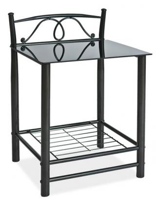 Noční stolek ET-920, barva černá, 49x46cm
