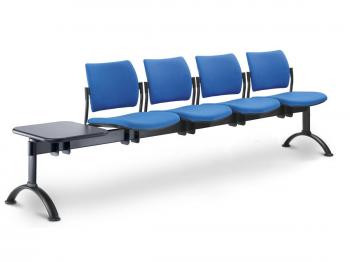 Multisedák čtyřmístný DREAM 140/4T-N2, konstrukce efekt hliník, stolek LD SEATING 140-4T-N1