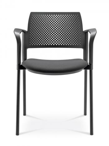Jednací a konferenční židle DREAM+ 100-BL/B-N1, konstrukce černá, područky LD SEATING 100-BL/B-N1