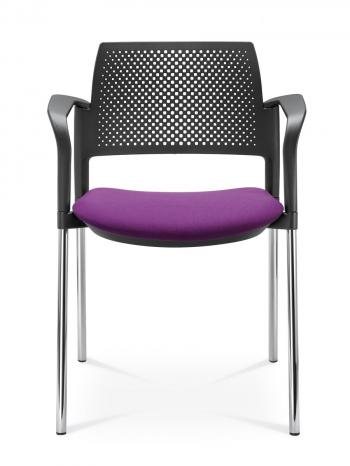 Jednací a konferenční židle DREAM+ 100-BL/B-N2, konstrukce efekt hliník, područky LD SEATING 100-BL/B-N2
