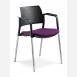 Jednací a konferenční židle DREAM+ 100-BL/B-N2, konstrukce efekt hliník, područky