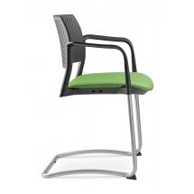 Jednací a konferenční židle DREAM+ 101-BL/B-N4, konstrukce chromovaná, područky