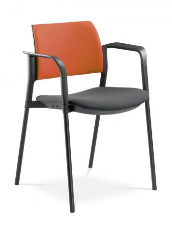 Jednací a konferenční židle DREAM+ 103-BL/B-N1, konstrukce černá, područky LD SEATING 103-BL/B-N1