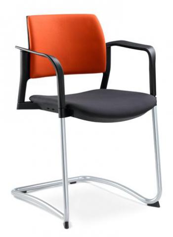 Jednací a konferenční židle DREAM+ 104-BL/B-N1, konstrukce černá, područky LD SEATING 104-BL/B-N1