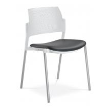 Jednací a konferenční židle DREAM+ 100-WH-N2, konstrukce eferkt hliník