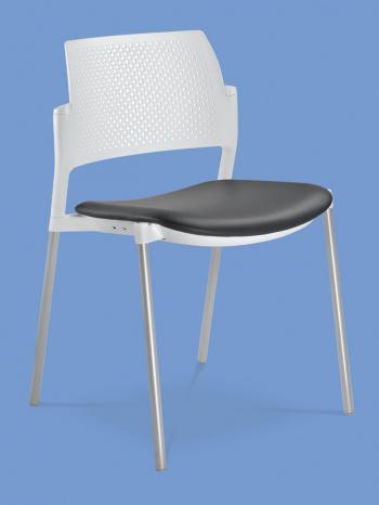 Jednací a konferenční židle DREAM+ 100-WH-N4, konstrukce chromovaná LD SEATING 100-WH-N4
