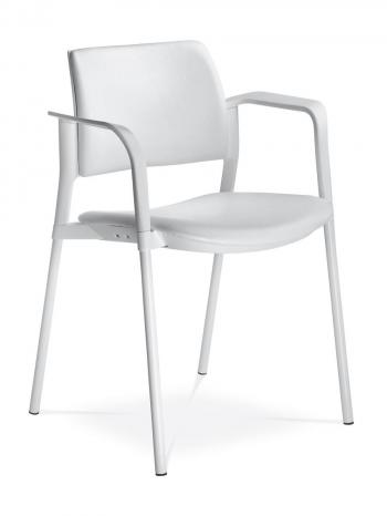 Jednací a konferenční židle DREAM+ 103-WH/B-NO, konstrukce bílá, područky LD SEATING 103-WH/B-NO