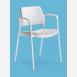Jednací a konferenční židle DREAM+ 103-WH/B-N2, konstrukce efekt hliník, područky