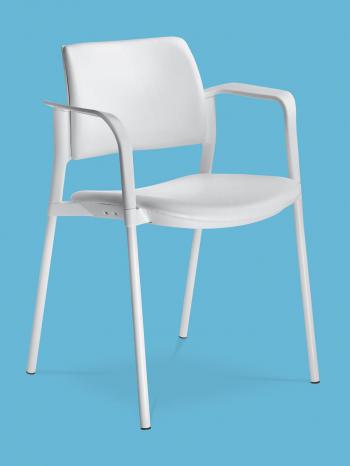 Jednací a konferenční židle DREAM+ 103-WH-N4, konstrukce chromovaná, područky LD SEATING 103-WH/B-N4