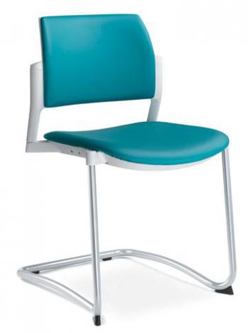 Jednací a konferenční židle DREAM+ 104-WH-N2, konstrukce efekt hliník LD SEATING 104-WH-N2