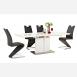 Židle jídelní a kuchyňská H-090, čalouněná,  bílá/ocel