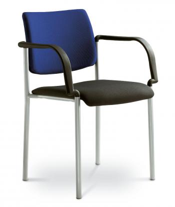 Kancelářská jednací a konferenční židle CONFERENCE 155-B-N2, konstrukce efekt hliník LD SEATING 155-B-N2