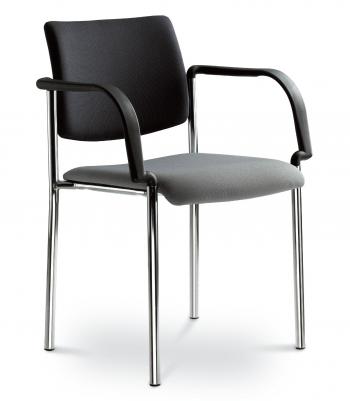 Kancelářská jednací a konferenční židle CONFERENCE 155-B-N4, konstrukce chromovaná LD SEATING 155-B-N4