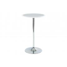 barový stůl bílo-stříbrný plast, pr.60cm