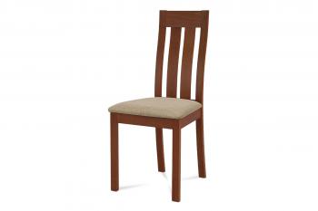 židle masiv buk, barva třešeň, potah béžový AUTRONIC BC-2602 TR3