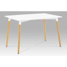 Jídelní stůl 120x80, bílá/natural