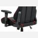 Kancelářská židle červená koženka / černá látka