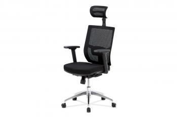 Kancelářská židle, synchronní mech., černá látka, kovový kříž AUTRONIC KA-B1083 BK