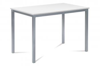 Jídelní stůl 110x70, MDF bílá / šedý lak AUTRONIC GDT-202 WT
