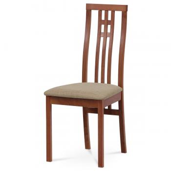 židle masiv buk, barva třešeň, potah krémový AUTRONIC BC-2482 TR3