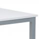 Jídelní stůl, MDF bílá / šedý lak, 110x70 cm