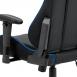 Kancelářská židle, modrá+černá ekokůže, houpací mech., plastový kříž