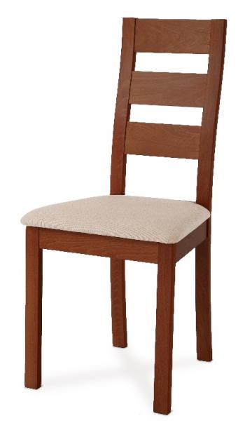 židle masiv buk, barva třešeň, potah béžový AUTRONIC BC-2603 TR3