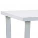 Jídelní stůl 150x90 cm, MDF deska, bílý vysoký lesk, chromovaná podnož