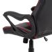 Kancelářská židle, černá ekokůže + červená látka MESH, černý plastový kříž, houpací mechanismus