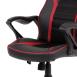 Kancelářská židle, černá ekokůže + červená látka MESH, černý plastový kříž, houpací mechanismus
