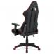 Kancelářská židle červená koženka / černá látka