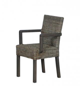 Ratanová židle s područkami, přírodní ratan Slimit