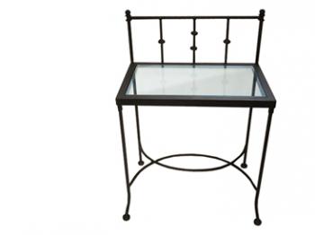 Noční stolek AMALFI se sklem 33 x 70 x 50 cm IRON ART D 0472B