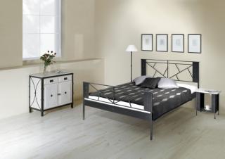 Kovová postel VALENCIA 200 x 160 cm