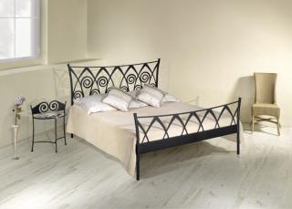 Kovová postel RONDA 200 x 180 cm