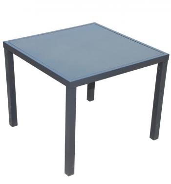 Hliníkový stůl, sklo, 90x 90x73cm HD NABYTEK A20300