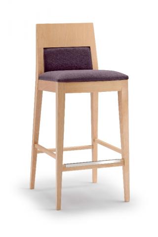 Barová židle FUSION SGABELLO 410, čalouněná, buk 